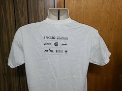 2012 The Ing New York City Marathon Tune Up 18 Miles Run Adult M White TShirt