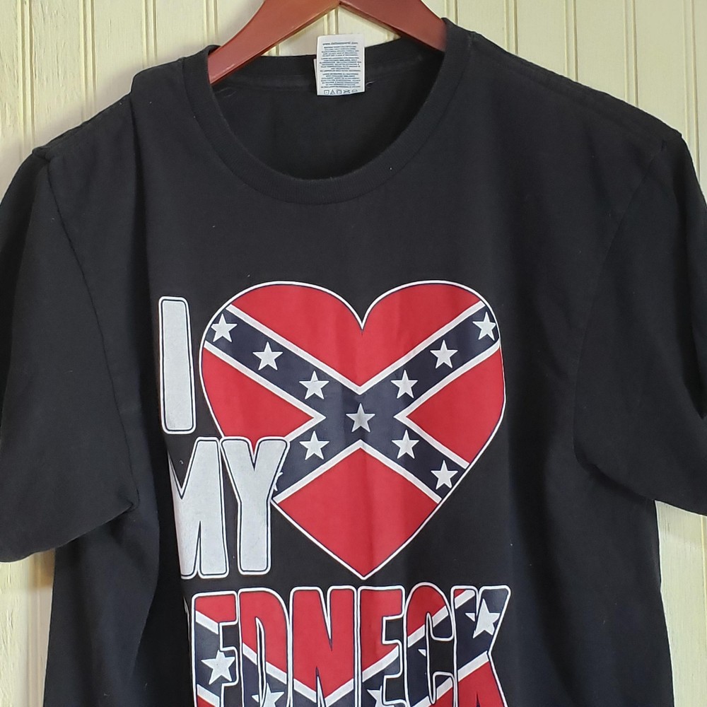 Delta Pro Weight Shirt Mens Medium Black I Love My Redneck Boyfriend Graphic Tee