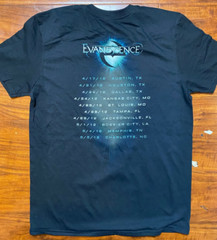 Evanescence Amy Lee 2012 Tour Black Double Sided U.S Dates SZ M-NWOT