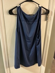 Men’s Large EZRun Tank Sleeveless Shirt Navy Blue Polyester Elastane