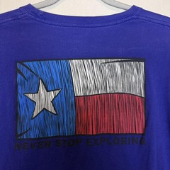 The North Face Shirt Mens Medium Purple Texas Flag Graphic Tee Outdoor Crewneck