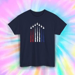 Patriotic Fighter Jet Shirt USA Air Force Pilot Military Gift Tee S-5XL