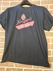 J. America T-Shirt Men’s Size Large Black Leinenkugel’s 150 Years Graph Print