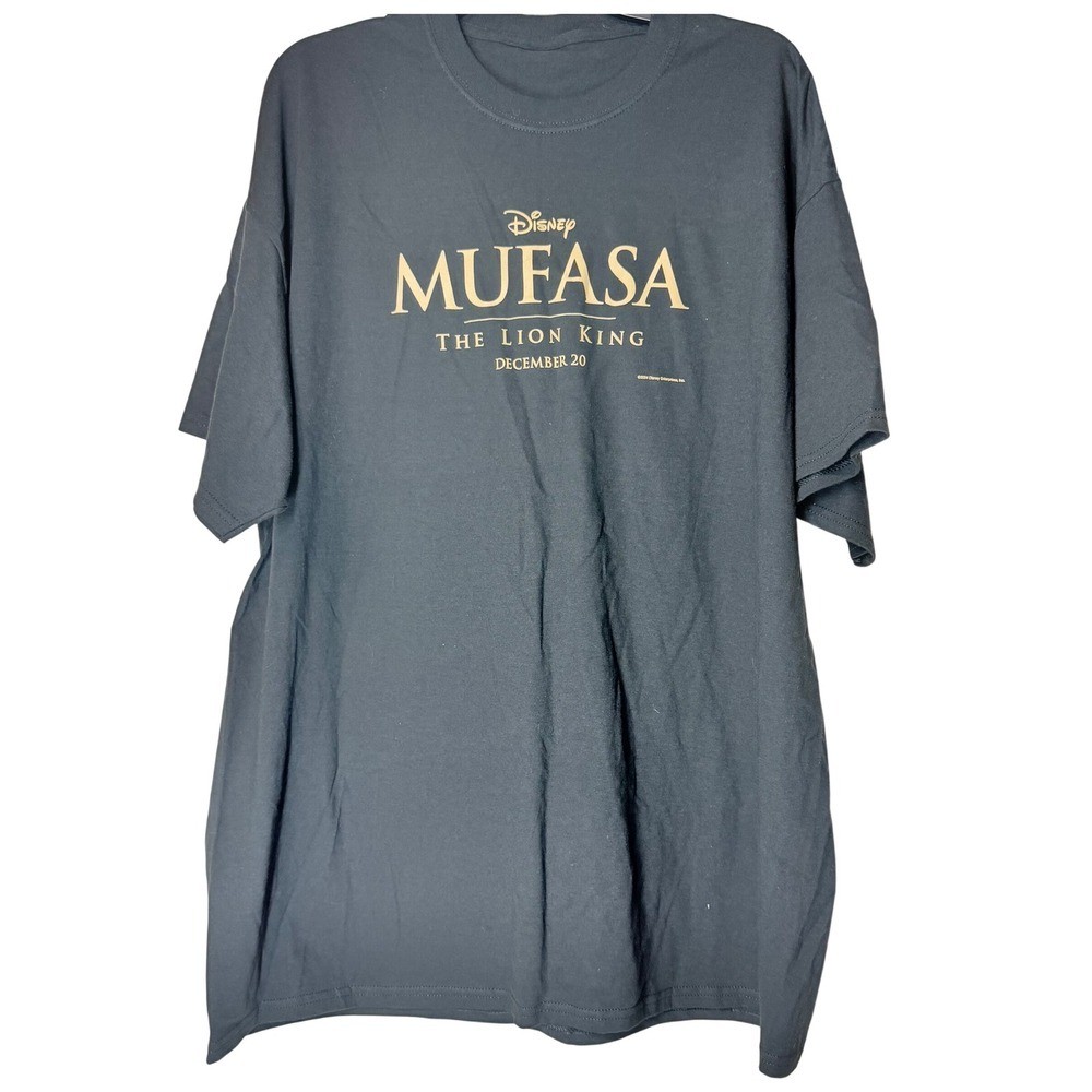 Disney Mufasa The Lion King December 20 2024 Movie Graphic Tee Unisex 2XL Black