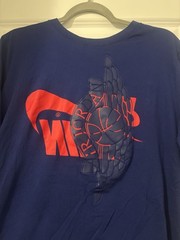 Nike Swoosh Air Jordan Retro 1 FUTURA Wings Logo Blue Red Men’s T-Shirt L/Large