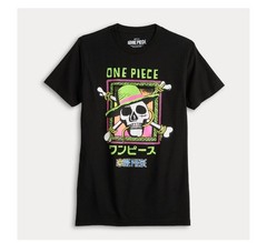 One Piece Netflix Short Sleeve Shirt NEW SEALED Adult Size Large Black Mens