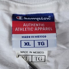 Vintage Champion T-Shirt Mens Size XL White LA Fitness Sports Athletic Tee 90s