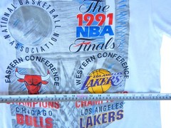 Chicago Bulls Michael Jordan Lakers 1991 NBA Finals Vintage Basketball Shirt XL