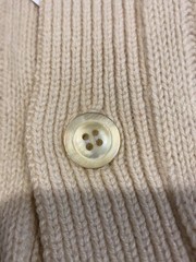 Other Brands Vintage 60s Four-Ply Knit Sweater (Thick) — Wool, BEG, Solid Color