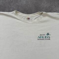 Vintage Marriott Aruba Ocean Club Shirt Mens XL White Resort Souvenir Hotel