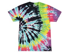 Unique Styles Tie Dye T-Shirts, Kids & Adults Short Sleeve Cotton Colortone