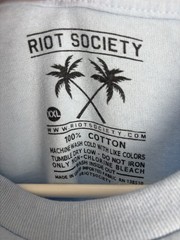 Riot Society Unlucky Cat XXL Light Blue Graphic T-Shirt Crewneck Men’s