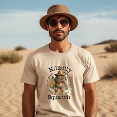 Hillbilly Squatch Bigfoot Tshirt, Graphic T’s Multiple Colors Available