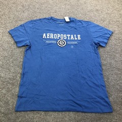 Aeropostale Shirt Mens Medium Blue USA Registered Trademark Graphic Tee Tagless