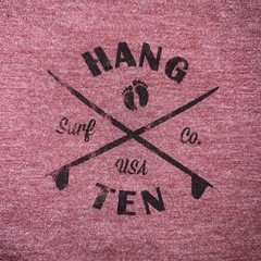 HANG TEN A California Classic Logo Shirt Large Retro Blue Surfer 70’s Vintage