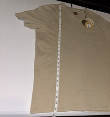 Common People Waffle Knit Tee Shirt Ribbed Stone/Tan Size Large NWT $75
