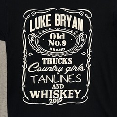 A1 Luke Bryan 2019 Tour Promo Shirt Adult Small Black Country Music Mens