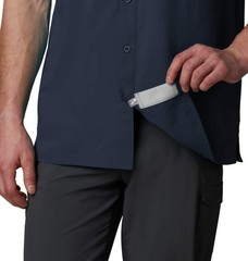 Columbia PFG Slack Tide Camp Short-Sleeve Button-Down Shirt – Collegiate Navy –