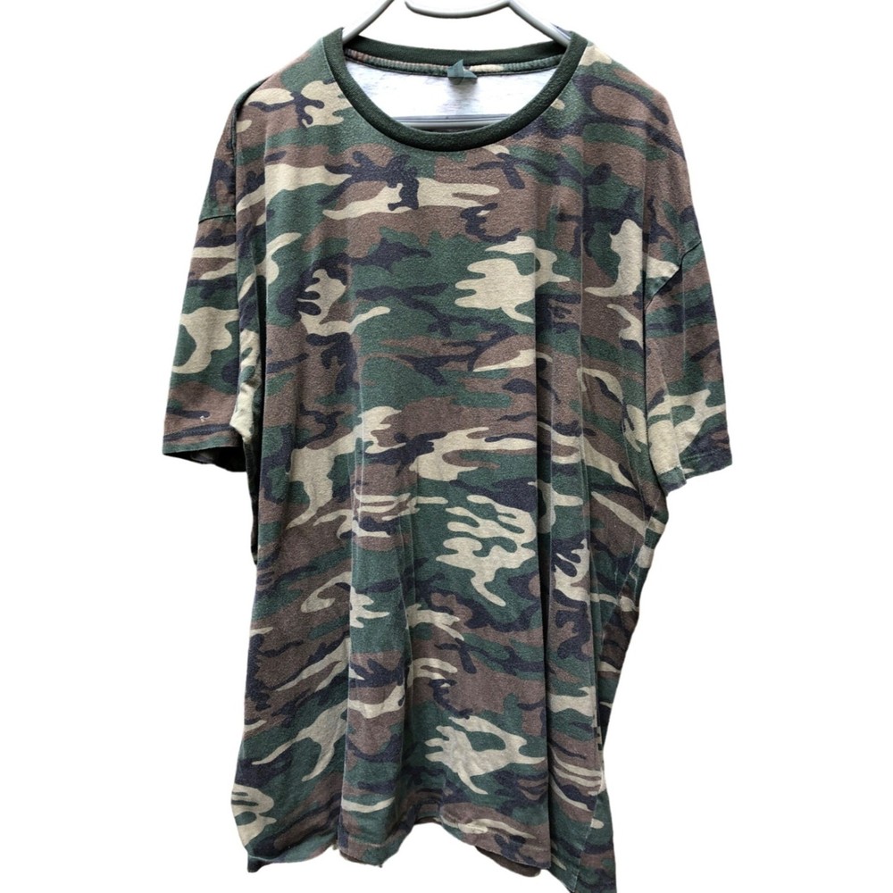District Threads Mens Short Sleeve Camo Tee Size 4X “You Can’t Hide from Safety”