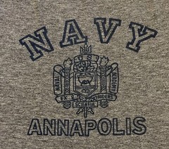 Vtg 80s US Navy Academy Annapolis Faded Shirt M Military Army College Grunge 70s