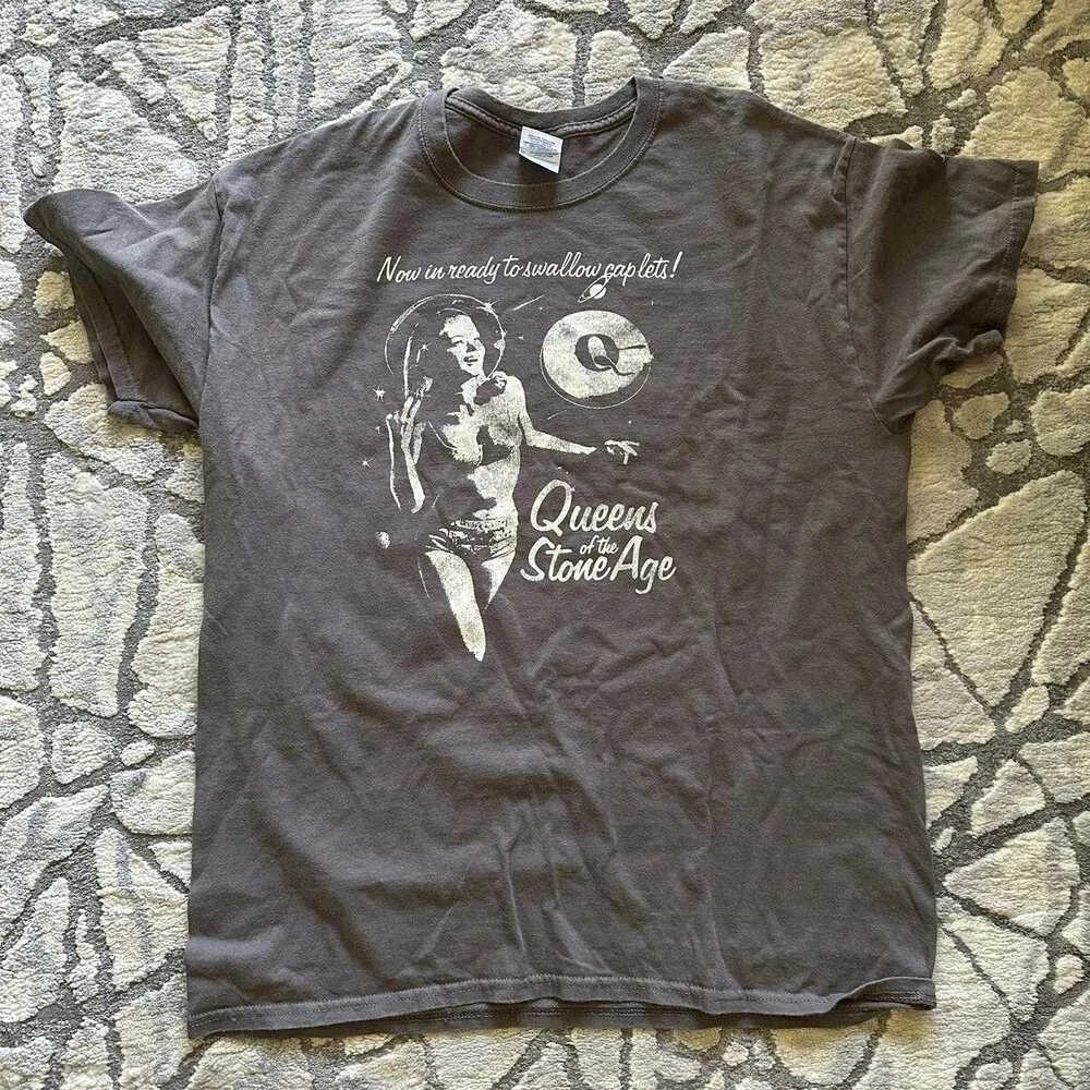 Queens of the Stone Age 90s Retro Black short sleeve unisex T Shirt Vtg