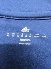 Adidas Men’s T-Shirt Navy Climalite Triple Stripe Size XL Condition New