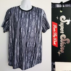 NWT SUPER SHINE by Drill Clothing Co. UNIQUE Knit Print Short Sleeve SHIRT SizXL