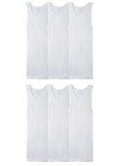 Fruit of the Loom Men’s TagFree Tank AShirt, 6 PackWhite, Large