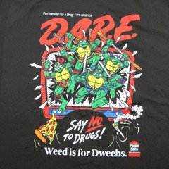 D.A.R.E. Ninja Turtles Shirt Mens 2XL Black Say No To Drugs Tee