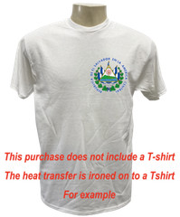 EL SALVADOR MAP FLAG 3X3in SELF IRON ON HEAT TRANSFER FOR MASKS TSHIRT LOT