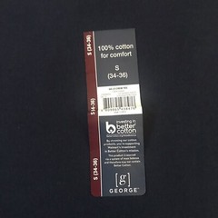 George Men’s Long Sleeve Navy Blue Stretch T-Shirt Size S (34-36) Chest 36″ NWT