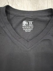 Taco Bell Shirt Womens’s 2XL Black V Neck Logo Graphic Fast Food Tee T-Shirt