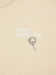 Pokémon Peaceful Place GU Pokepeace Combination Sweat Pullover BEIGE Rowlet