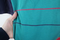 Vintage 90s Streetwear Mens Large Distressed Striped Color Block Knit T-Shirt