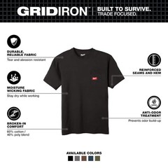Milwaukee Men’s Medium Black Cotton/Polyester Short-Sleeve Pocket T-Shirt