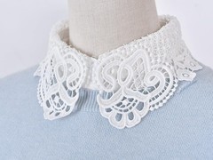 BEoneBEwin Fake Collar Detachable Dickey Collar, White Lace Collars Half Shir…