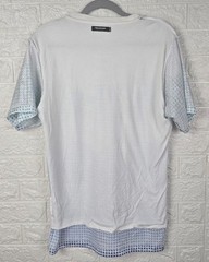 Pink Dolphin Mens T Shirt M White Blue Graphic Mesh Streetwear Dolphin Print