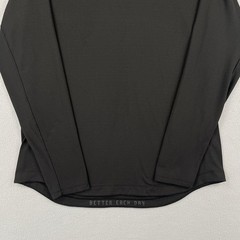 Lululemon Shirt Mens Large Black Long Sleeve Lightweight Athleisure Logo Stretch
