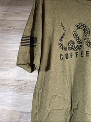 Black Rifle Coffee Or Die T Shirt Military Green Mens Size XXL New America