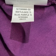 Beetlejuice Movie Tie Dye Purple Adult Size Large Short Sleeve Graphic T-Shirt