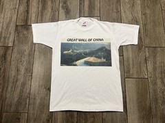 The Great Wall Of China T-Shirt White Size Medium Jerseys Vintage Single Stitch