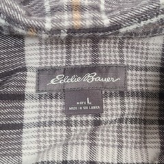 Eddie Bauer Shirt Mens Large Gray Button Up Casual Fit