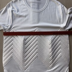 Bottega Veneta White Chevron Embossed Shirt Size 48 Luxury Tee Made In Italy