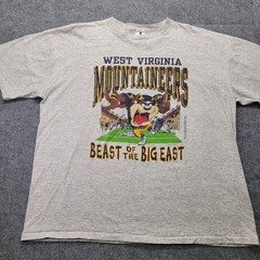 Vintage Looney Tunes Tasmanian Devil Taz Shirt WEST VIRGINIA Football Cartoon