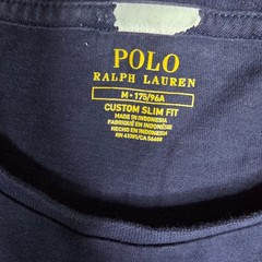 Polo Ralph Lauren Mens Custom Slim Fit T-Shirt Navy Blue Red Pony Logo Medium