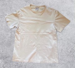 ZARA Men’s Beige Solid Crew Neck Short Sleeve T-Shirt Size M Regular
