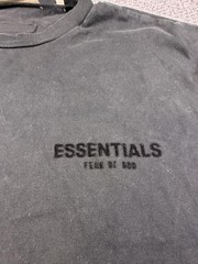 Fear Of God Essentials Shirt Mens Large Black Logo Graphic Front Back Tee