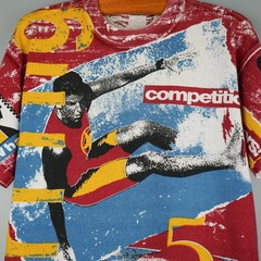 Vintage 1990s Surfing T-shirt All Over Print