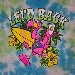Buc-ee’s Lei’d Back Tie Dye Shirt Adult Medium Green Blue Short Sleeve (READ)