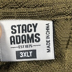 Stacy Adams Shirt Mens 3XLT Green Textured V Neck Short Sleeve Big Tall Knit